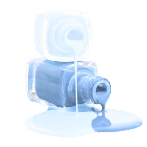 Blue nail polish